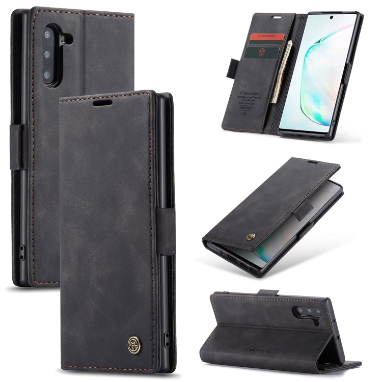 CaseMe-013 ซองหนังพลิกแนวนอนมัลติฟังก์ชั่นพร้อมช่องเสียบการ์ดและตัวยึด, For Galaxy Note 10