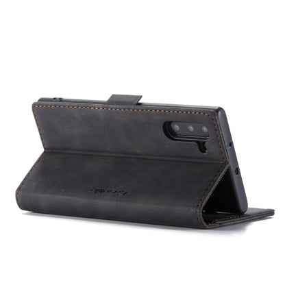 CaseMe-013 ซองหนังพลิกแนวนอนมัลติฟังก์ชั่นพร้อมช่องเสียบการ์ดและตัวยึด, For Galaxy Note 10