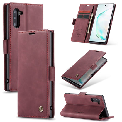 CaseMe-013 ซองหนังพลิกแนวนอนมัลติฟังก์ชั่นพร้อมช่องเสียบการ์ดและตัวยึด, For Galaxy Note 10