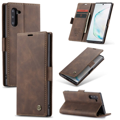 CaseMe-013 ซองหนังพลิกแนวนอนมัลติฟังก์ชั่นพร้อมช่องเสียบการ์ดและตัวยึด, For Galaxy Note 10
