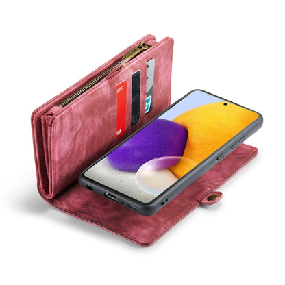 CaseMe-008 ซองหนังพลิกแนวนอนมัลติฟังก์ชั่นที่ถอดออกได้พร้อมช่องเสียบการ์ด & ตัวยึด & กระเป๋าสตางค์ซิป & กรอบรูป, For Samsung Galaxy Note10+