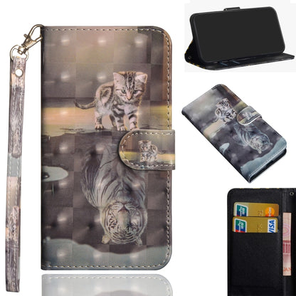 รูปแบบการวาดภาพ 3 มิติแนวนอนพลิกซองหนัง TPU + PU พร้อมตัวยึดและช่องเสียบการ์ดและกระเป๋าสตางค์, For Huawei Mate 20 Lite, For Huawei Honor 20i, For Huawei P30 Lite / Nova 4e, For Huawei Y5 (2019)