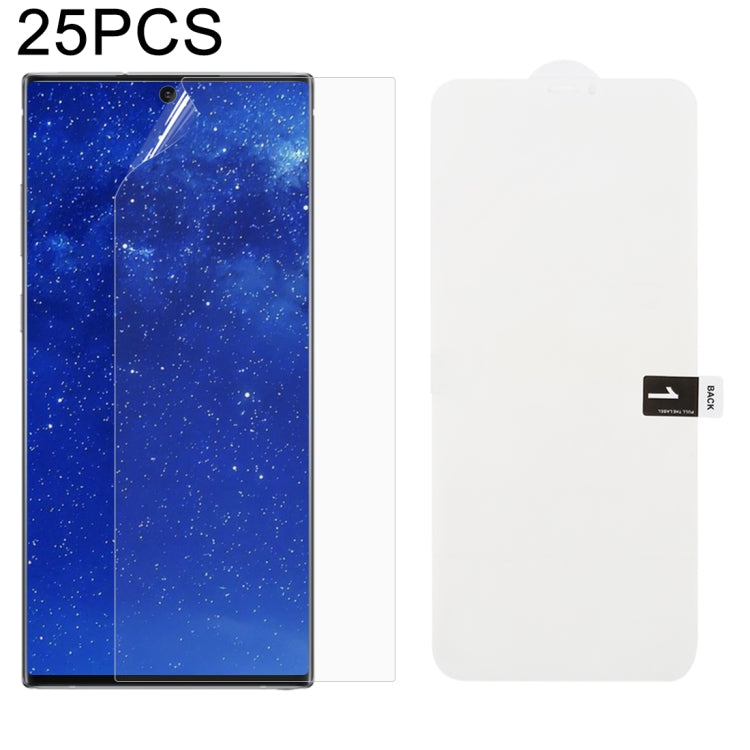 25 PCS Soft Hydrogel Film Full Cover Front Protector with Alcohol Cotton + Scratch Card for Galaxy, For Galaxy M30(25 PCS), For Galaxy Note 10 (25 PCS), For Galaxy Note 10+ (25 PCS), For Galaxy Note 8 (25 PCS), For Galaxy Note 9 (25 PCS)               ...