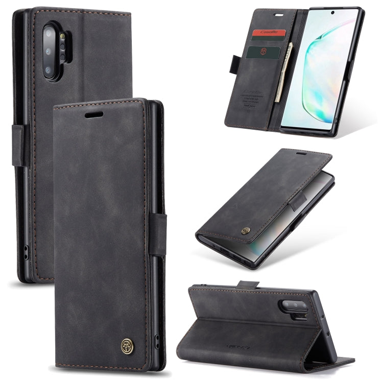 CaseMe-013 ซองหนังพลิกแนวนอนมัลติฟังก์ชั่นพร้อมช่องใส่การ์ด & ตัวยึด & กระเป๋าสตางค์สำหรับ Galaxy Note 10+, For Galaxy Note 10+
