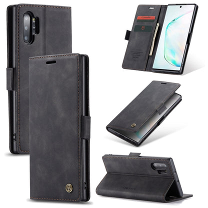 CaseMe-013 ซองหนังพลิกแนวนอนมัลติฟังก์ชั่นพร้อมช่องใส่การ์ด & ตัวยึด & กระเป๋าสตางค์สำหรับ Galaxy Note 10+, For Galaxy Note 10+
