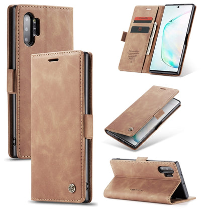CaseMe-013 ซองหนังพลิกแนวนอนมัลติฟังก์ชั่นพร้อมช่องใส่การ์ด & ตัวยึด & กระเป๋าสตางค์สำหรับ Galaxy Note 10+, For Galaxy Note 10+