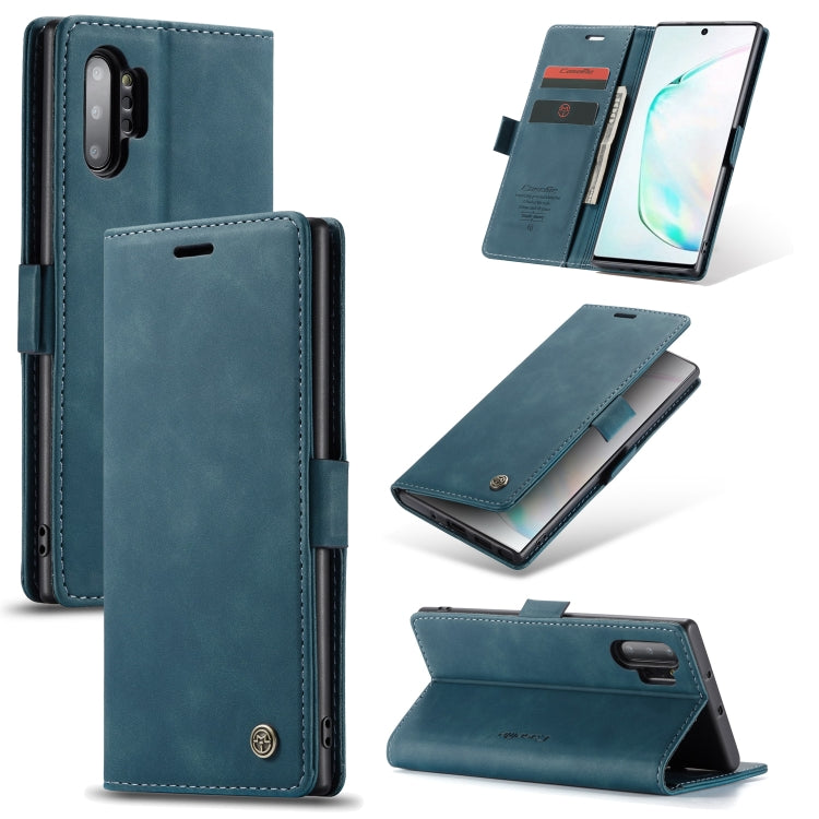 CaseMe-013 ซองหนังพลิกแนวนอนมัลติฟังก์ชั่นพร้อมช่องใส่การ์ด & ตัวยึด & กระเป๋าสตางค์สำหรับ Galaxy Note 10+, For Galaxy Note 10+
