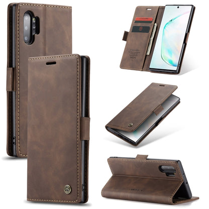 CaseMe-013 ซองหนังพลิกแนวนอนมัลติฟังก์ชั่นพร้อมช่องใส่การ์ด & ตัวยึด & กระเป๋าสตางค์สำหรับ Galaxy Note 10+, For Galaxy Note 10+