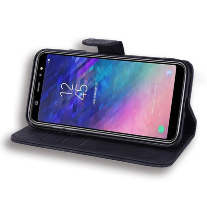 ซองหนังลายลูกวัวแบบพับคู่พร้อมกระเป๋าสตางค์และที่วางและช่องเสียบการ์ด, for Galaxy A6 (2018), for Galaxy J5 (2016) / J510, for Galaxy S9