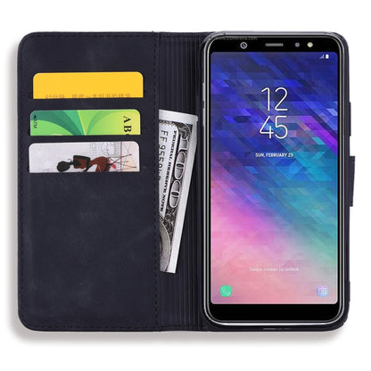 ซองหนังลายลูกวัวแบบพับคู่พร้อมกระเป๋าสตางค์และที่วางและช่องเสียบการ์ด, for Galaxy A6 (2018), for Galaxy J5 (2016) / J510, for Galaxy S9