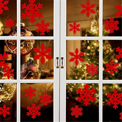 Creative Window Glass ประตูที่ถอดออกได้คริสต์มาสปีใหม่เทศกาลสติ๊กเกอร์ติดผนังตกแต่ง