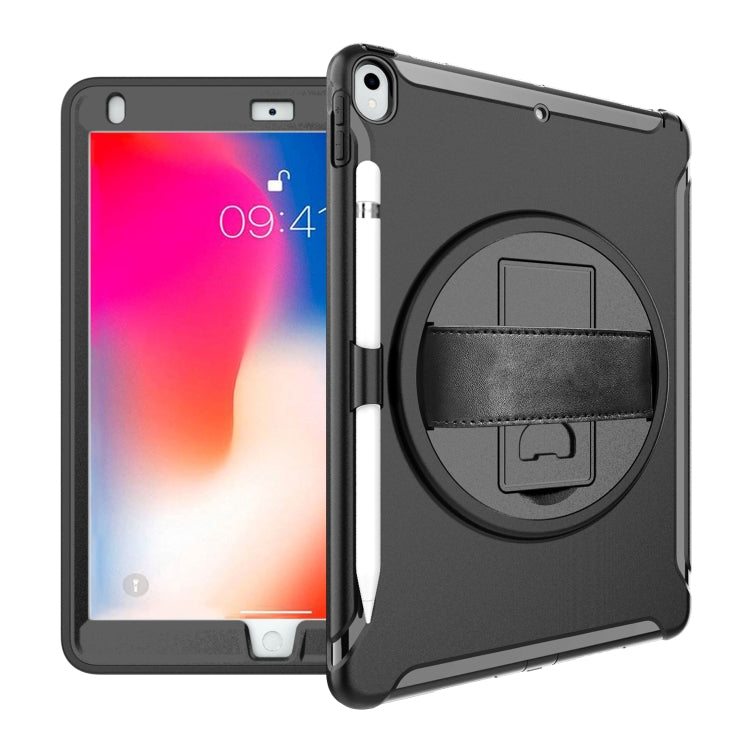 ฝาครอบป้องกัน PC + TPU หมุนได้ 360 องศาพร้อมตัวยึดและสายคล้องมือ, For iPad Pro 10.5 inch, For iPad mini (2019) & mini 4, For iPad mini 3 & 2 & 1, For iPad 9.7 inch (2017)
