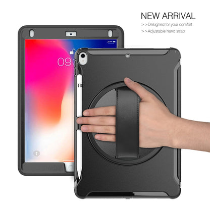 ฝาครอบป้องกัน PC + TPU หมุนได้ 360 องศาพร้อมตัวยึดและสายคล้องมือ, For iPad Pro 10.5 inch, For iPad mini (2019) & mini 4, For iPad mini 3 & 2 & 1, For iPad 9.7 inch (2017)