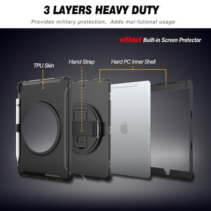 ฝาครอบป้องกัน PC + TPU หมุนได้ 360 องศาพร้อมตัวยึดและสายคล้องมือ, For iPad Pro 10.5 inch, For iPad mini (2019) & mini 4, For iPad mini 3 & 2 & 1, For iPad 9.7 inch (2017)