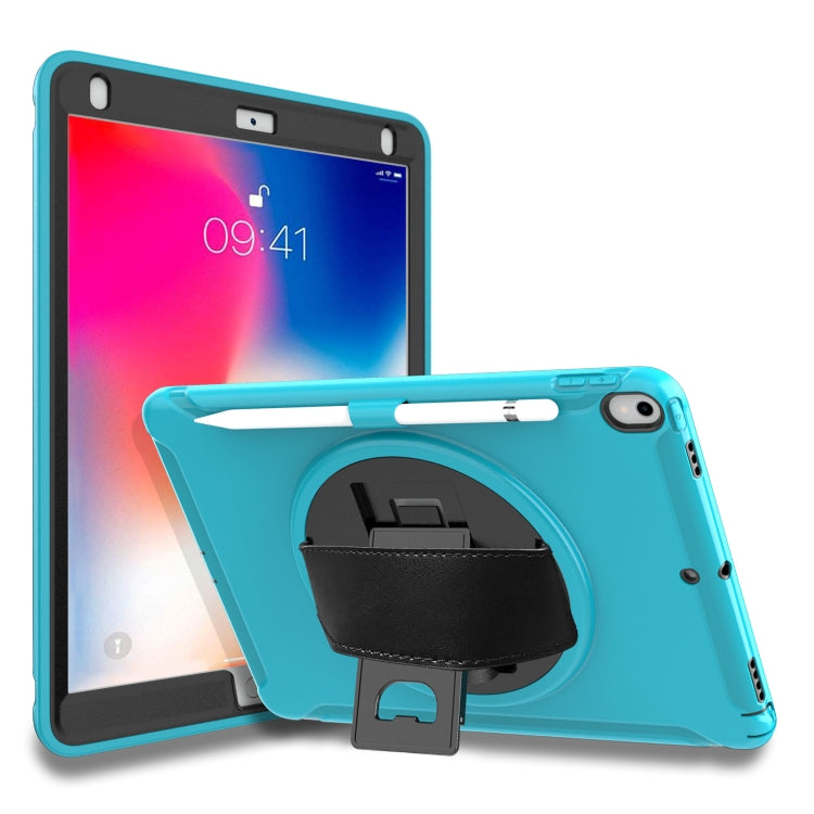 ฝาครอบป้องกัน PC + TPU หมุนได้ 360 องศาพร้อมตัวยึดและสายคล้องมือ, For iPad Pro 10.5 inch, For iPad mini (2019) & mini 4, For iPad mini 3 & 2 & 1, For iPad 9.7 inch (2017)