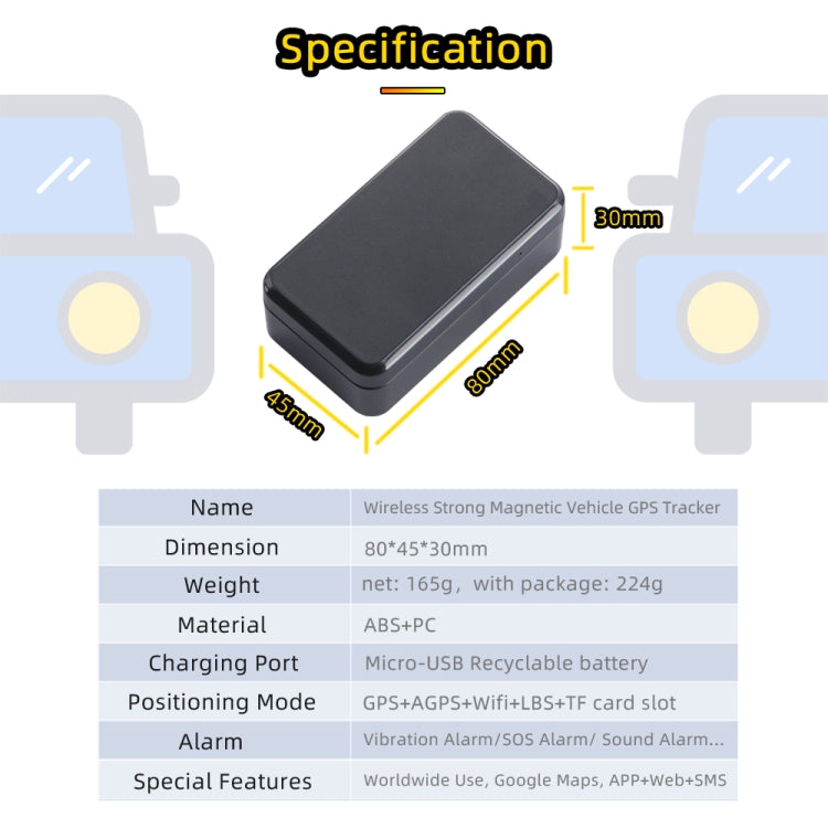 G11 รถ GPS แม่เหล็กที่แข็งแกร่ง Locator Beidou เครื่องติดตามไร้สาย, G11