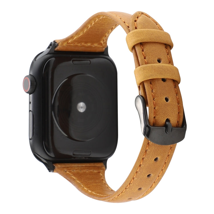 สายหนังแท้ลายเครซี่ฮอร์ส, For Apple Watch Series 7 41mm / 6 & SE & 5 & 4 40mm / 3 & 2 & 1 38mm, For Apple Watch Series 8&7 41mm / SE 2&6&SE&5&4 40mm / 3&2&1 38mm, For Apple Watch Ultra 49mm / Series 8&7 45mm / SE 2&6&SE&5&4 44mm / 3&2&1 42mm