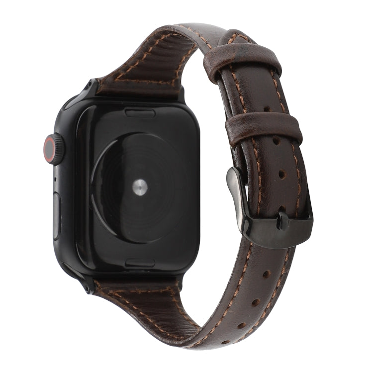 สายหนังแท้ลายเครซี่ฮอร์ส, For Apple Watch Series 7 41mm / 6 & SE & 5 & 4 40mm / 3 & 2 & 1 38mm, For Apple Watch Series 8&7 41mm / SE 2&6&SE&5&4 40mm / 3&2&1 38mm, For Apple Watch Ultra 49mm / Series 8&7 45mm / SE 2&6&SE&5&4 44mm / 3&2&1 42mm