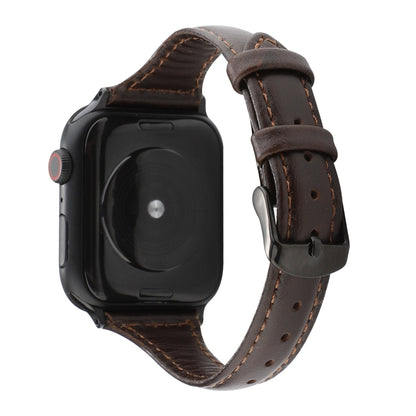 สายหนังแท้ลายเครซี่ฮอร์ส, For Apple Watch Series 7 41mm / 6 & SE & 5 & 4 40mm / 3 & 2 & 1 38mm, For Apple Watch Series 8&7 41mm / SE 2&6&SE&5&4 40mm / 3&2&1 38mm, For Apple Watch Ultra 49mm / Series 8&7 45mm / SE 2&6&SE&5&4 44mm / 3&2&1 42mm