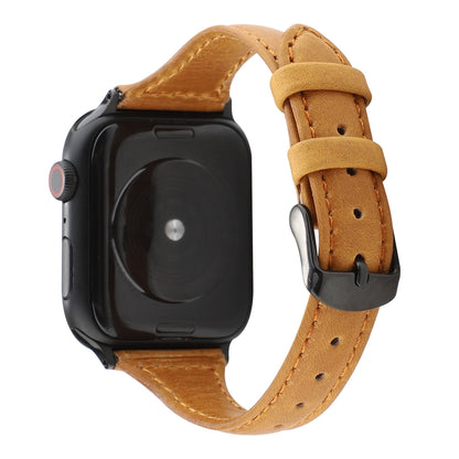 สายหนังแท้ลายเครซี่ฮอร์ส, For Apple Watch Series 7 41mm / 6 & SE & 5 & 4 40mm / 3 & 2 & 1 38mm, For Apple Watch Series 8&7 41mm / SE 2&6&SE&5&4 40mm / 3&2&1 38mm, For Apple Watch Ultra 49mm / Series 8&7 45mm / SE 2&6&SE&5&4 44mm / 3&2&1 42mm