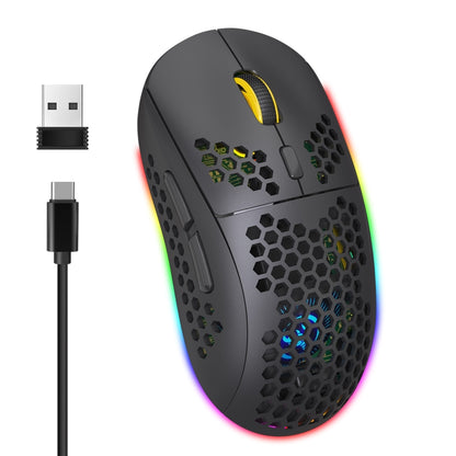 HXSJ T90 RGB Light เมาส์เล่นเกมไร้สายสามโหมด