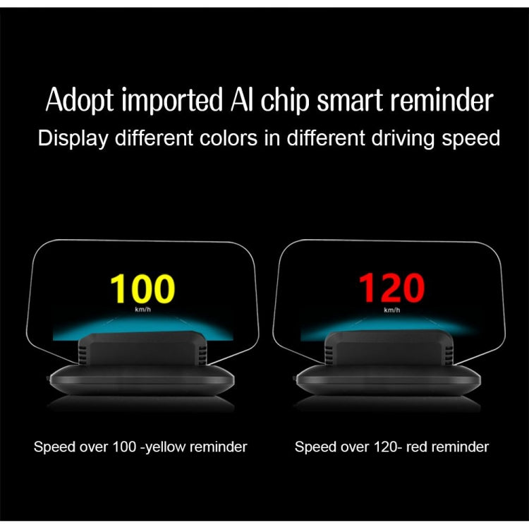 C1 OBD2 + โหมด GPS รถ HUD Head-up Display เข็มทิศ/ความเร็ว/อุณหภูมิน้ำ/จอแสดงผลแรงดันไฟฟ้า/ความเร็ว/นาฬิกาปลุก/ฟังก์ชั่นนำทาง, C1 With Navigation Function