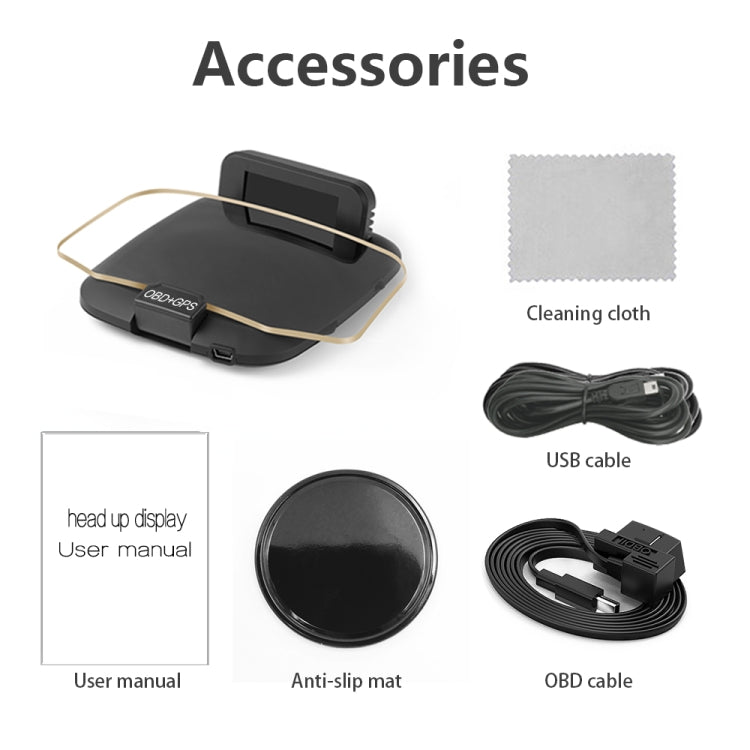 C1 OBD2 + โหมด GPS รถ HUD Head-up Display เข็มทิศ/ความเร็ว/อุณหภูมิน้ำ/จอแสดงผลแรงดันไฟฟ้า/ความเร็ว/นาฬิกาปลุก/ฟังก์ชั่นนำทาง, C1 With Navigation Function