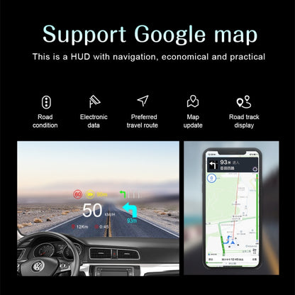 C1 OBD2 + โหมด GPS รถ HUD Head-up Display เข็มทิศ/ความเร็ว/อุณหภูมิน้ำ/จอแสดงผลแรงดันไฟฟ้า/ความเร็ว/นาฬิกาปลุก/ฟังก์ชั่นนำทาง, C1 With Navigation Function