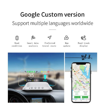 C3 OBD2 + โหมด GPS จอแสดงผลบนกระจกหน้ารถยนต์ HUD Overspeed / ความเร็ว / อุณหภูมิของน้ำสูงเกินไป / แรงดันไฟฟ้าต่ำเกินไป / สัญญาณเตือนความล้มเหลวของเครื่องยนต์ / การแจ้งเตือนการขับขี่เมื่อยล้า / ฟังก์ชั่นการนำทาง, C3