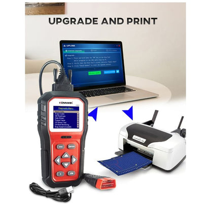 KONNWEI KW860 รถ 2.8 นิ้วหน้าจอสี TFT เครื่องทดสอบแบตเตอรี่รองรับ 8 ภาษา / ฟังก์ชั่นการวิเคราะห์คีย์ I, KW860
