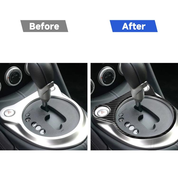 คาร์บอนไฟเบอร์ทั้งตำแหน่งเกียร์แผงคอนโซลสติกเกอร์ตกแต่งสำหรับ Nissan 370Z Z34 2009-, ซ้ายและขวา Universal, Whole Gear Position Console Panel