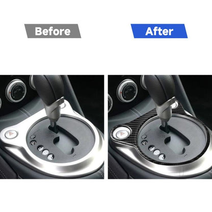 คาร์บอนไฟเบอร์ทั้งตำแหน่งเกียร์แผงคอนโซลสติกเกอร์ตกแต่งสำหรับ Nissan 370Z Z34 2009-, ซ้ายและขวา Universal, Whole Gear Position Console Panel