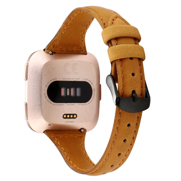 สำหรับ Fitbit Versa razy Horse Texture สายหนังแท้