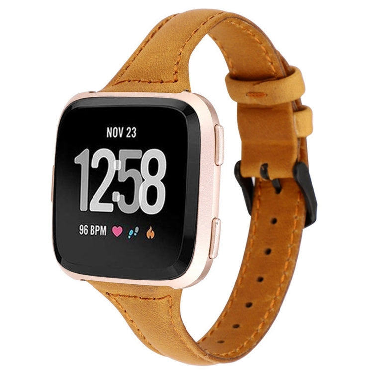 สำหรับ Fitbit Versa razy Horse Texture สายหนังแท้