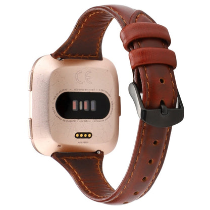 สำหรับ Fitbit Versa razy Horse Texture สายหนังแท้