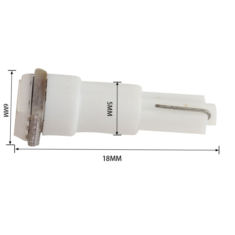 30 ชิ้น T5 1LED SMD-5050 การปรับเปลี่ยนรถ LED ไฟแสดงสถานะแสงสีขาว, A3896