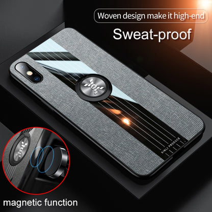 XINLI Stitching Cloth Texture เคส TPU กันกระแทกพร้อมตัวยึดแหวน, For iPhone XS Max