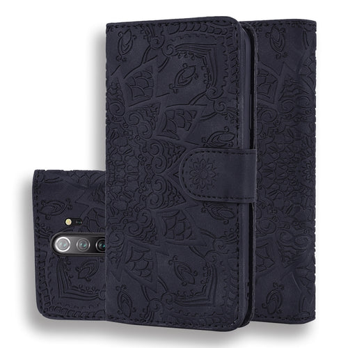 Calf Pattern Mandala ซองหนังนูนออกแบบพับคู่พร้อมกระเป๋าสตางค์และที่วางและช่องเสียบการ์ด, For Xiaomi Redmi Note 8 Pro, For Galaxy A10s, For Galaxy A20s, For Galaxy A30s / A50s, For Xiaomi Mi CC9e / Mi A3