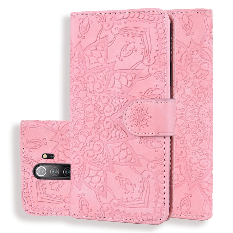 Calf Pattern Mandala ซองหนังนูนออกแบบพับคู่พร้อมกระเป๋าสตางค์และที่วางและช่องเสียบการ์ด, For Xiaomi Redmi Note 8 Pro, For Galaxy A10s, For Galaxy A20s, For Galaxy A30s / A50s, For Xiaomi Mi CC9e / Mi A3