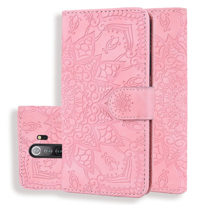 Calf Pattern Mandala ซองหนังนูนออกแบบพับคู่พร้อมกระเป๋าสตางค์และที่วางและช่องเสียบการ์ด, For Xiaomi Redmi Note 8 Pro, For Galaxy A10s, For Galaxy A20s, For Galaxy A30s / A50s, For Xiaomi Mi CC9e / Mi A3