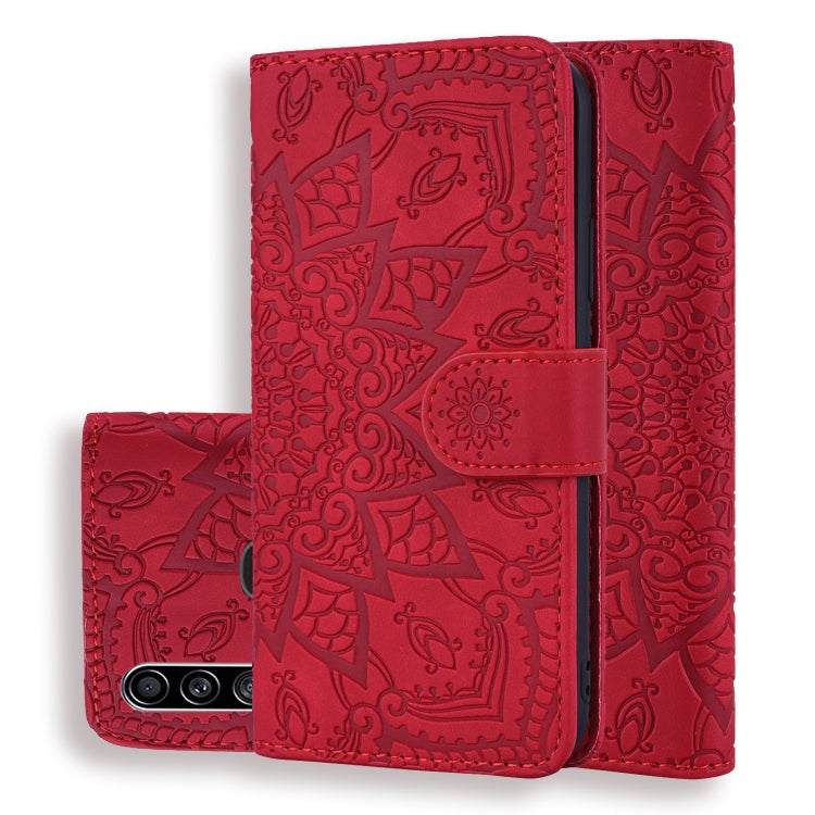 Calf Pattern Mandala ซองหนังนูนออกแบบพับคู่พร้อมกระเป๋าสตางค์และที่วางและช่องเสียบการ์ด, For Xiaomi Redmi Note 8 Pro, For Galaxy A10s, For Galaxy A20s, For Galaxy A30s / A50s, For Xiaomi Mi CC9e / Mi A3