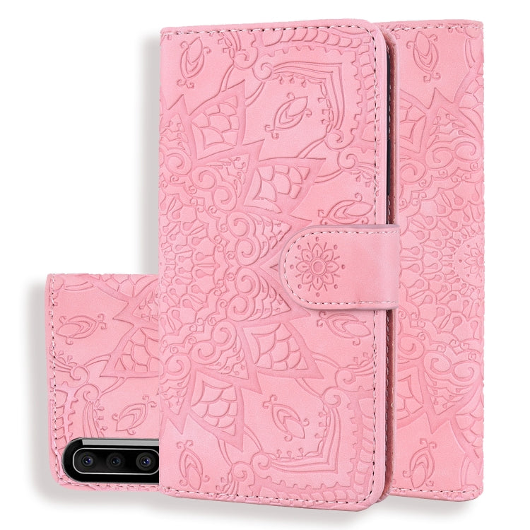 Calf Pattern Mandala ซองหนังนูนออกแบบพับคู่พร้อมกระเป๋าสตางค์และที่วางและช่องเสียบการ์ด, For Xiaomi Redmi Note 8 Pro, For Galaxy A10s, For Galaxy A20s, For Galaxy A30s / A50s, For Xiaomi Mi CC9e / Mi A3