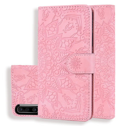 Calf Pattern Mandala ซองหนังนูนออกแบบพับคู่พร้อมกระเป๋าสตางค์และที่วางและช่องเสียบการ์ด, For Xiaomi Redmi Note 8 Pro, For Galaxy A10s, For Galaxy A20s, For Galaxy A30s / A50s, For Xiaomi Mi CC9e / Mi A3