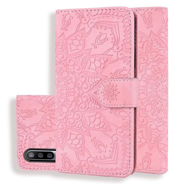 Calf Pattern Mandala ซองหนังนูนออกแบบพับคู่พร้อมกระเป๋าสตางค์และที่วางและช่องเสียบการ์ด, For Xiaomi Redmi Note 8 Pro, For Galaxy A10s, For Galaxy A20s, For Galaxy A30s / A50s, For Xiaomi Mi CC9e / Mi A3