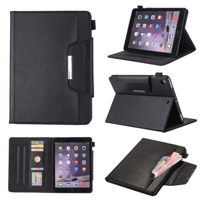 สำหรับ iPad 10.2 นิ้วสไตล์ธุรกิจซองหนังพลิกแนวนอนพร้อมตัวยึดและช่องเสียบการ์ดและกรอบรูปและกระเป๋าสตางค์