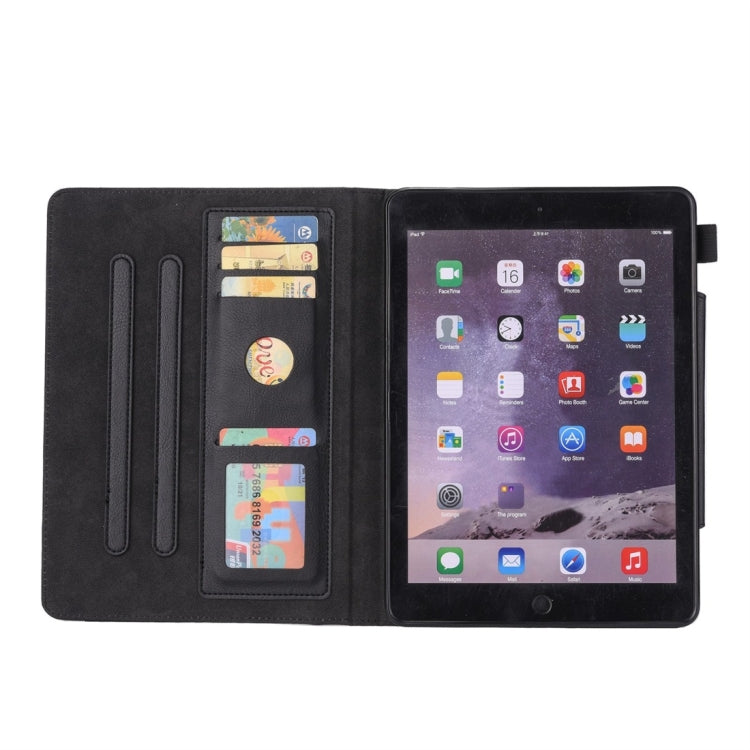 สำหรับ iPad 10.2 นิ้วสไตล์ธุรกิจซองหนังพลิกแนวนอนพร้อมตัวยึดและช่องเสียบการ์ดและกรอบรูปและกระเป๋าสตางค์