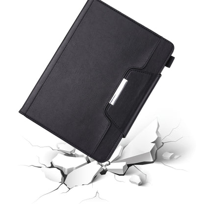 สำหรับ iPad 10.2 นิ้วสไตล์ธุรกิจซองหนังพลิกแนวนอนพร้อมตัวยึดและช่องเสียบการ์ดและกรอบรูปและกระเป๋าสตางค์