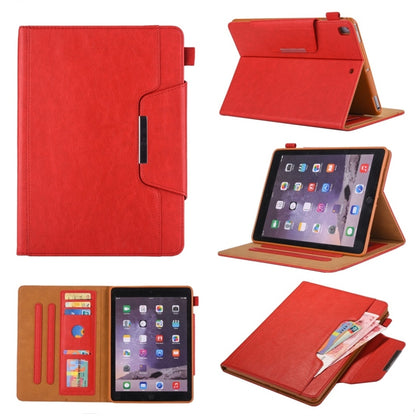 สำหรับ iPad 10.2 นิ้วสไตล์ธุรกิจซองหนังพลิกแนวนอนพร้อมตัวยึดและช่องเสียบการ์ดและกรอบรูปและกระเป๋าสตางค์