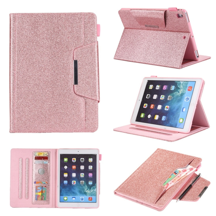 สำหรับ iPad 10.2 นิ้ว Glitter Powder ซองหนังพลิกแนวนอนพร้อมตัวยึดและช่องเสียบการ์ด & กรอบรูป & กระเป๋าสตางค์, For iPad 10.2 2021 / 2020 / 2019