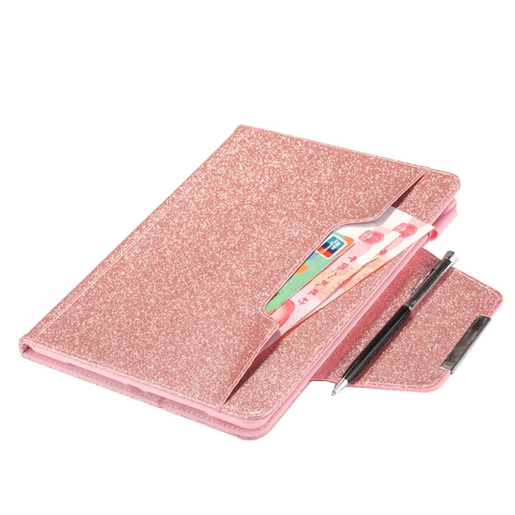 สำหรับ iPad 10.2 นิ้ว Glitter Powder ซองหนังพลิกแนวนอนพร้อมตัวยึดและช่องเสียบการ์ด & กรอบรูป & กระเป๋าสตางค์, For iPad 10.2 2021 / 2020 / 2019
